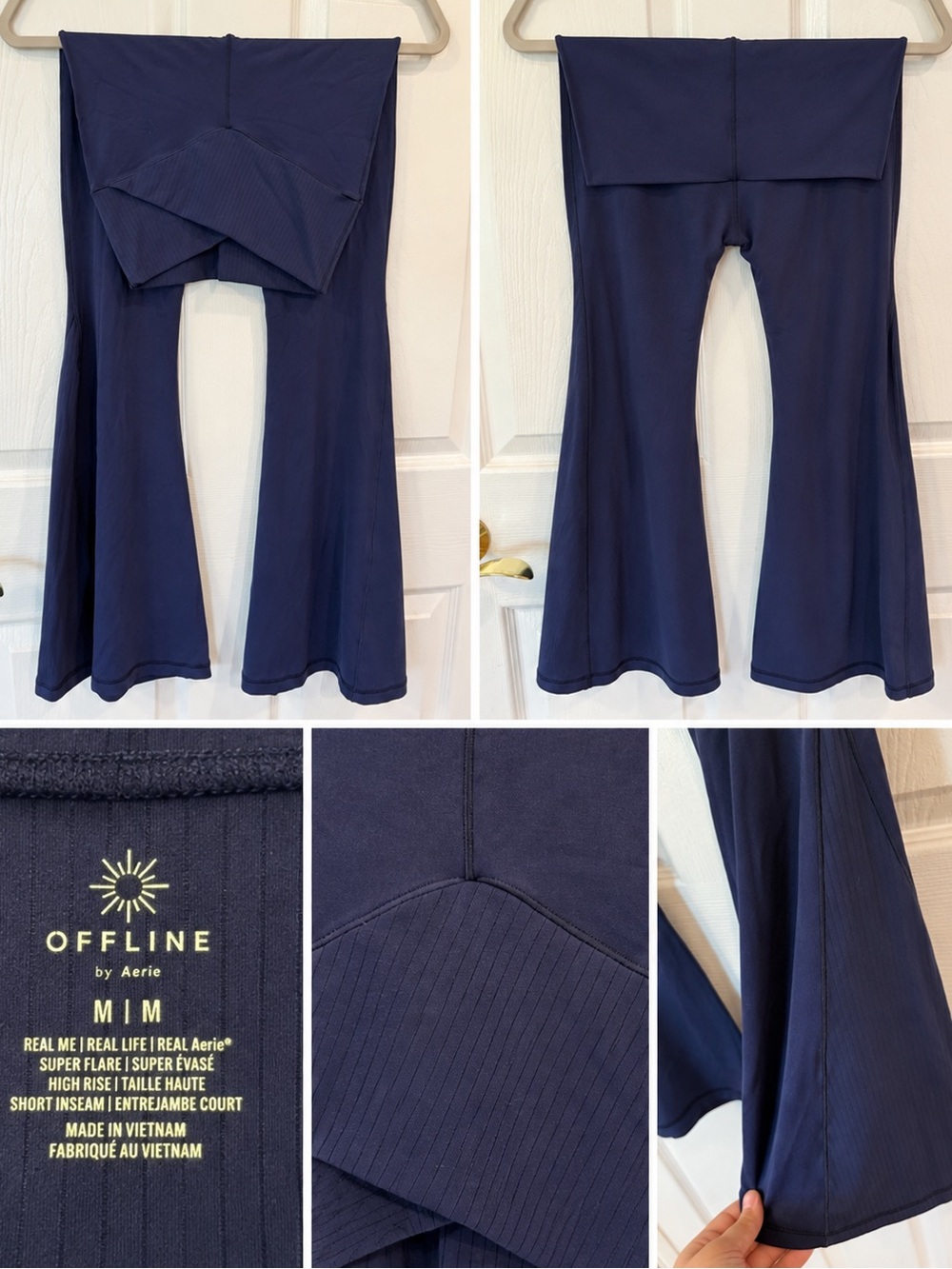 aerie Navy Super Flare Leggings